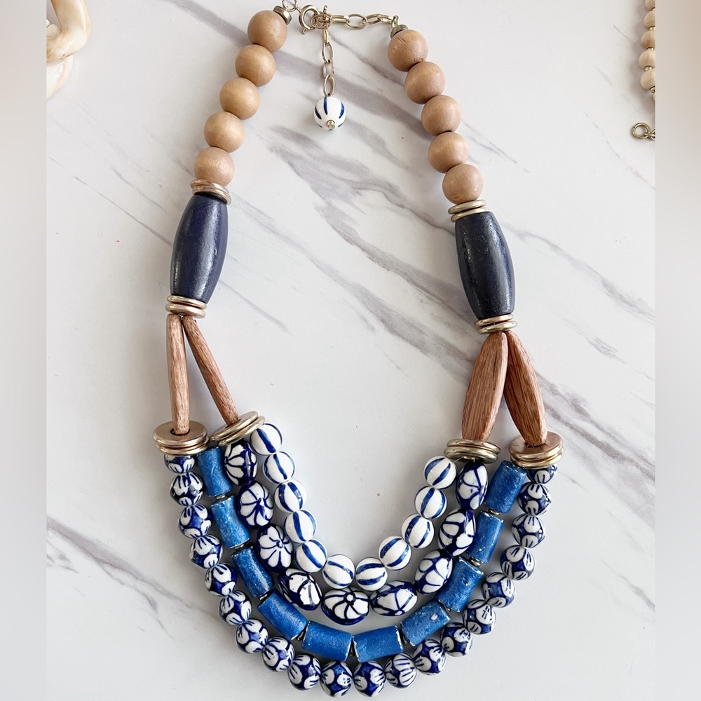 Anthropologie Statement Beaded Necklace